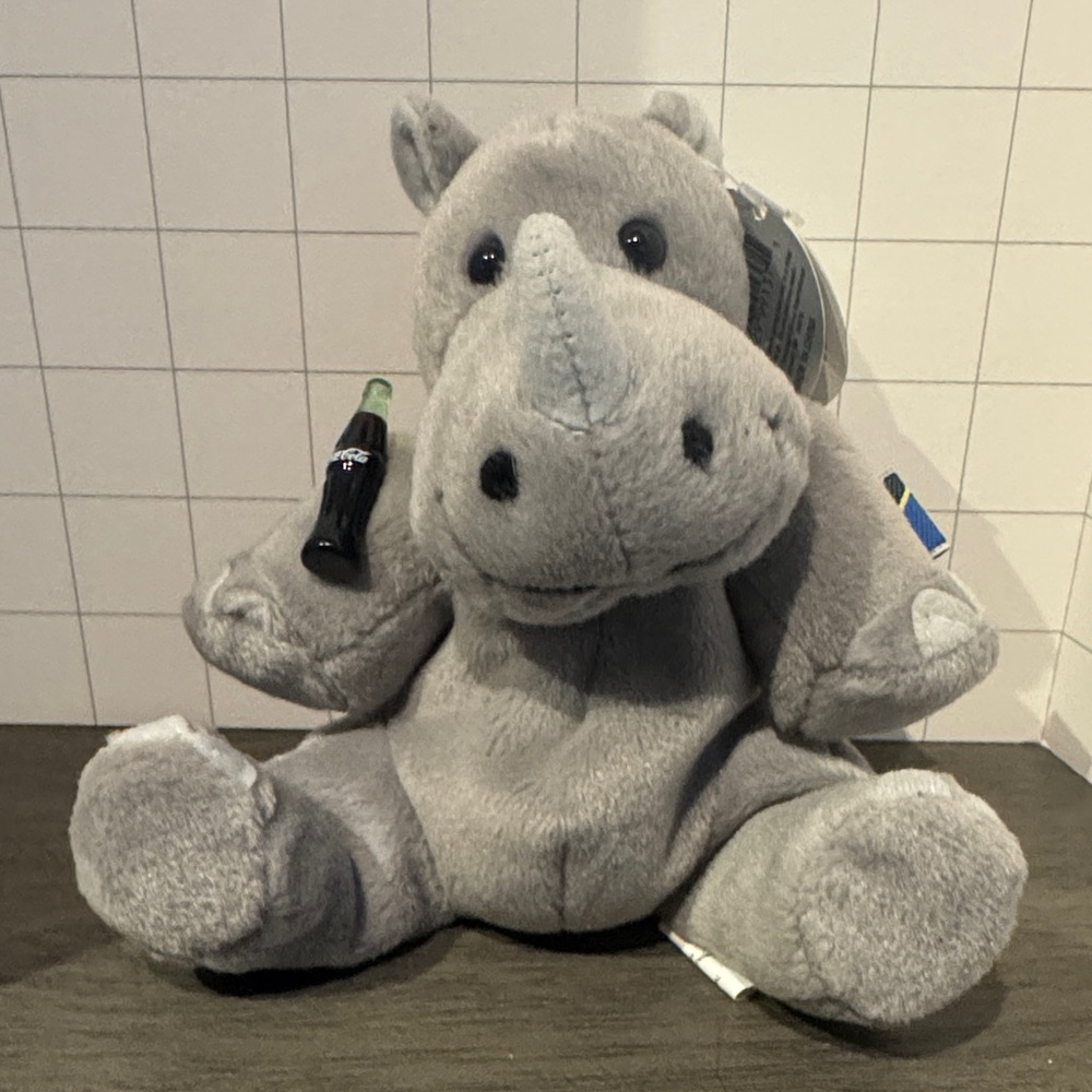 Coca Cola International Collection Stuffed Rhiny 5.5”